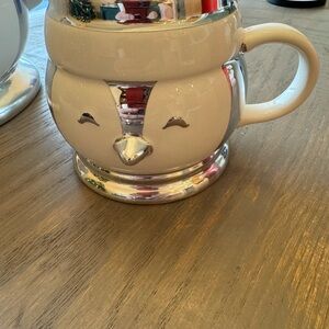 Cute Penguin Mug - White and Silver